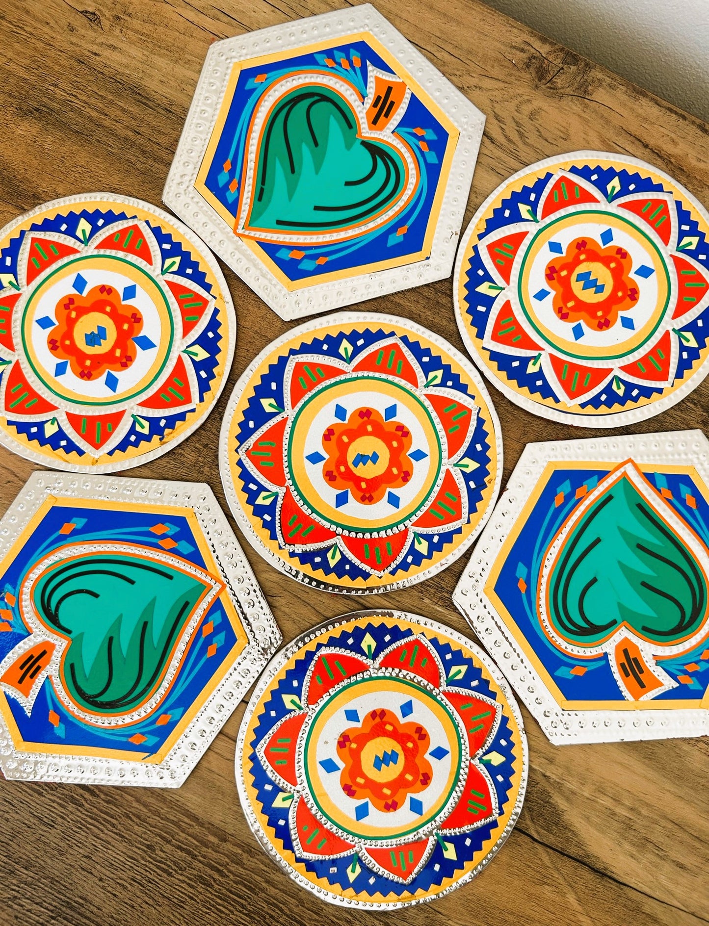 Handmade Chamakpatti Coasters - Truck'r