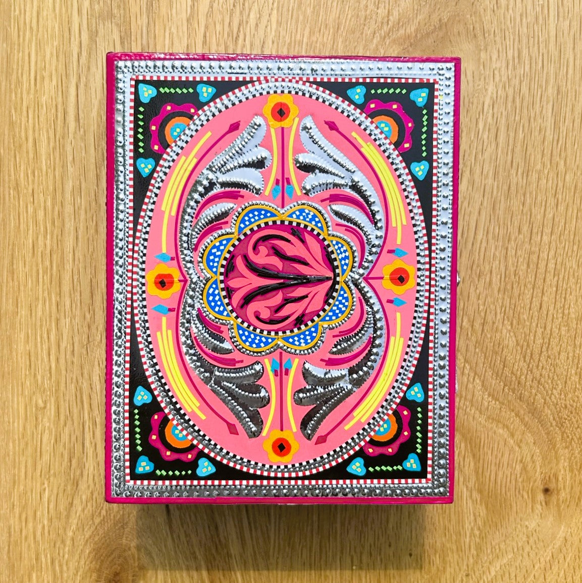 Handmade Chamakpatti Jewelry Box (Pink) - Truck'r