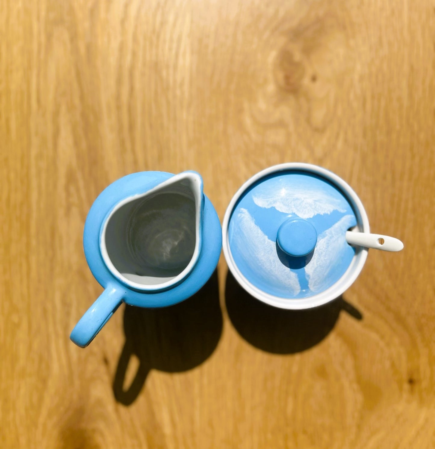 Handpainted Milk And Sugar Pot - Truck'r