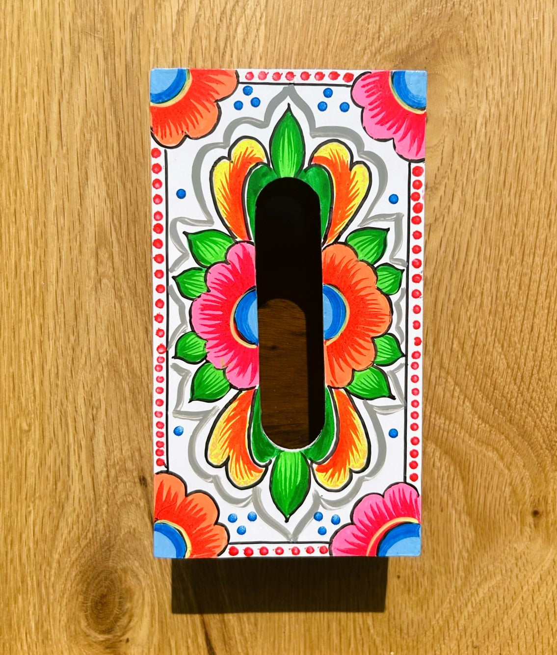 Handpainted Tissue Box Cover - Truck'r