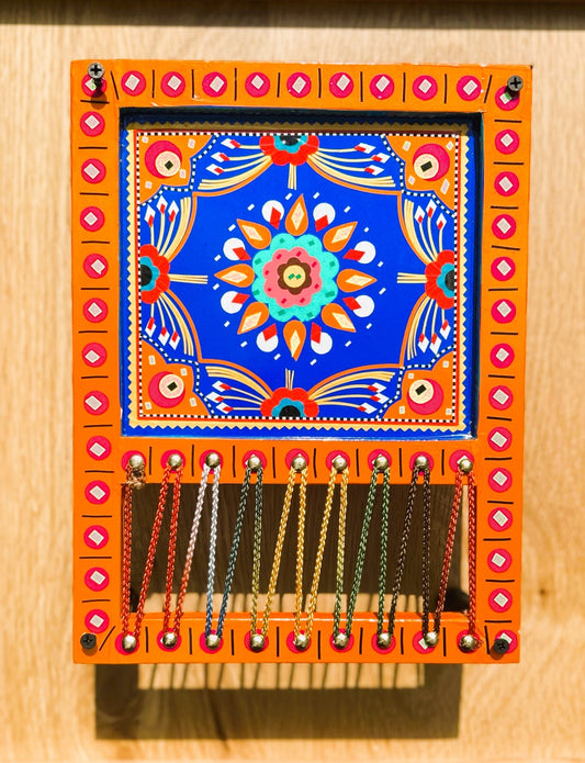 Wooden Truck Art Charpai (Orange) - Truck'r