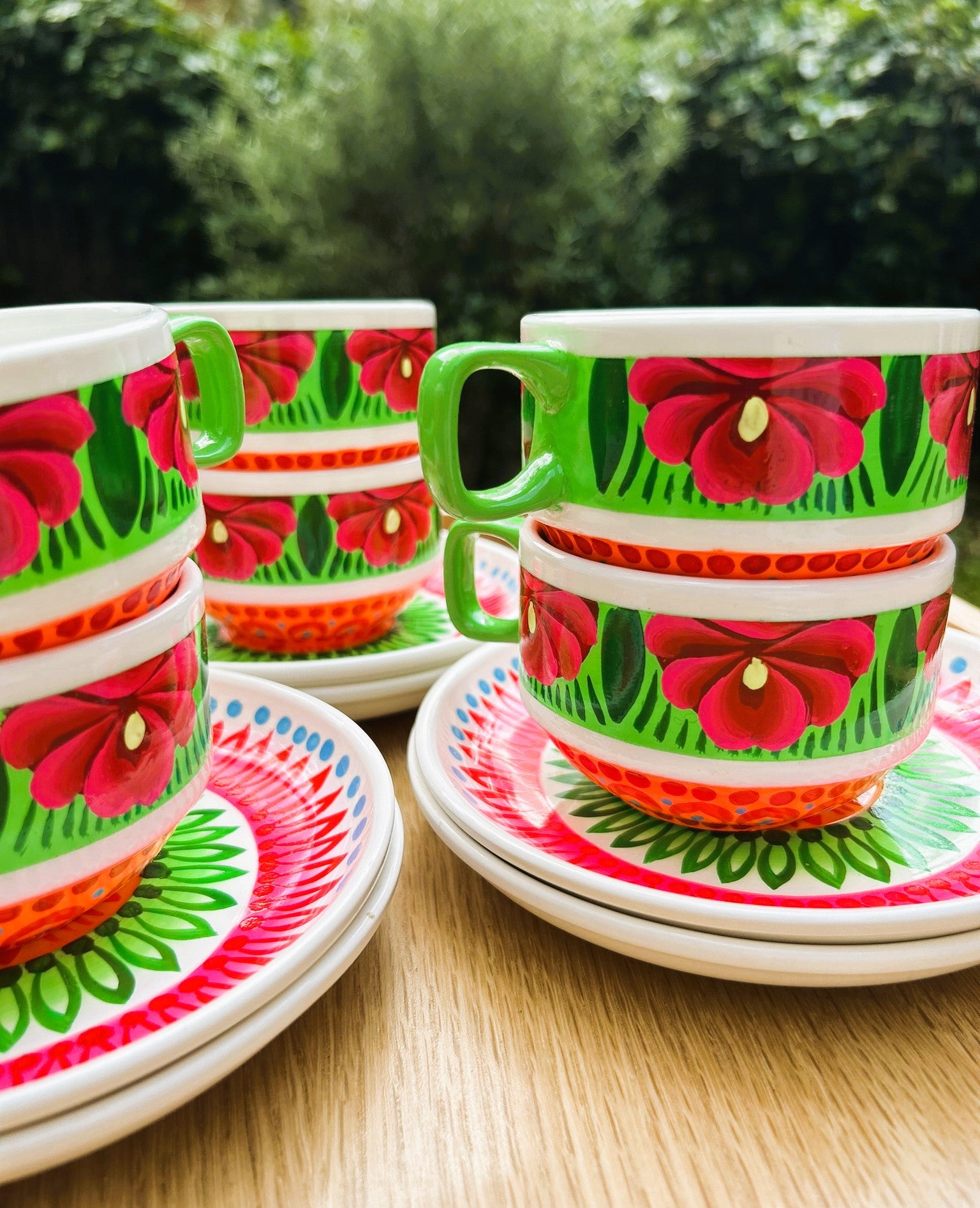 Handpainted Ceramic Tea Set - Truck'r