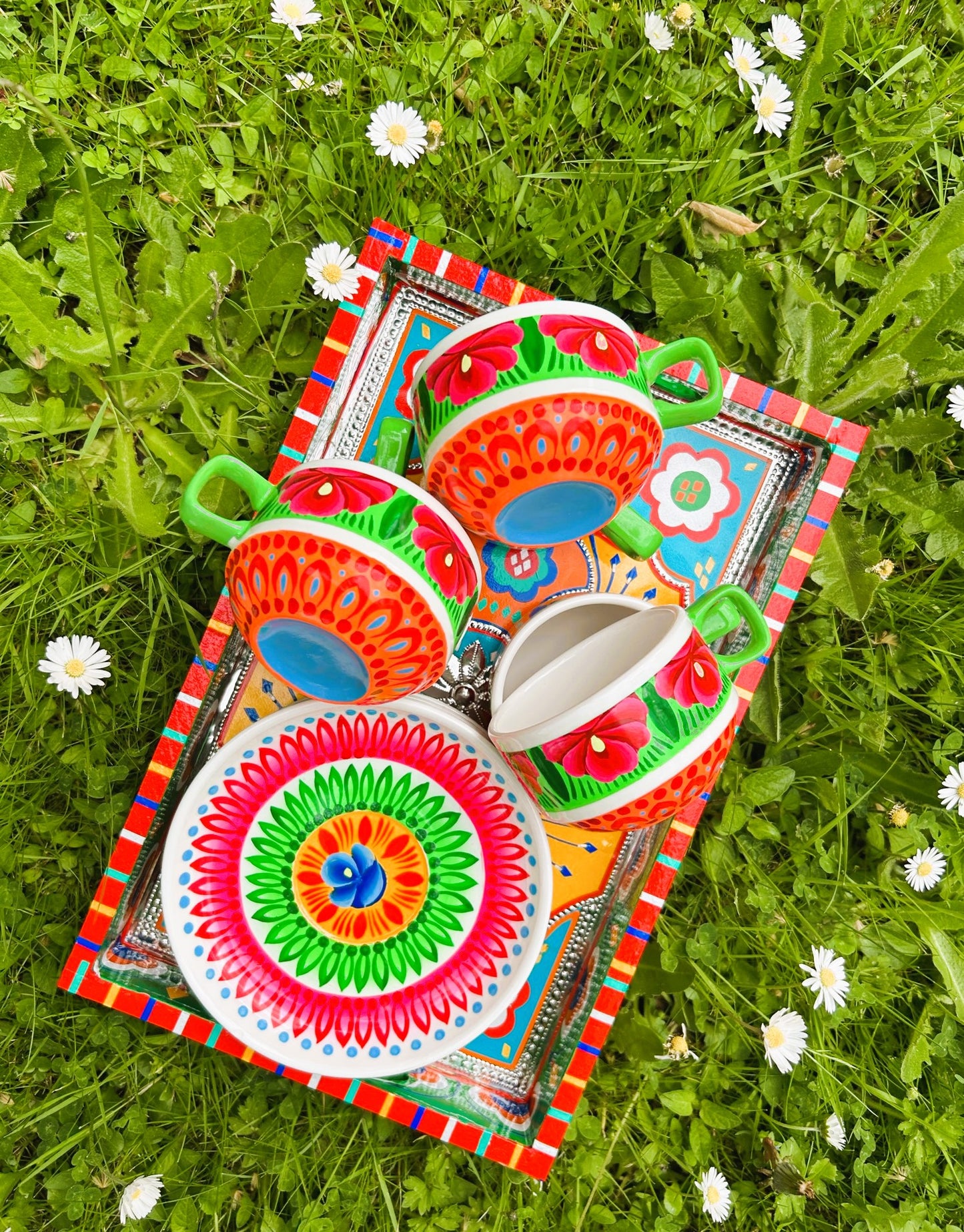 Handpainted Ceramic Tea Set - Truck'r